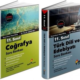 Aydın 11. Sınıf Edebiyat + Coğrafya Soru Bankası Seti 2 Kitap 2023