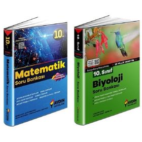 Aydın 2 Kitap 2023 10. Sınıf Matematik + Biyoloji Soru Bankası Seti