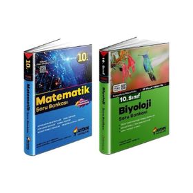 Aydın 2 Kitap 2023 10. Sınıf Matematik + Biyoloji Soru Bankası Seti