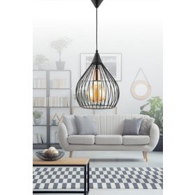 Aydın Homelight Armut Tekli Siyah Sarkıt Avize