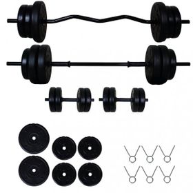 Aydın Sport 28 kg Z Bar Halter Seti ve Dambıl Seti