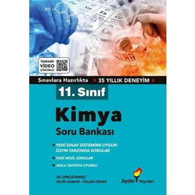 Aydın Yayınları 11. Sınıf Kimya Tamamı Video Çözümlü Soru Bankası