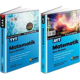 Aydın Yayınları - 2'li 2023 TYT AYT Matematik Soru Bankası Seti