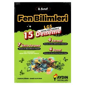 Aydın Yayınları 8. Sınıf Fen Bilimleri 15 Deneme