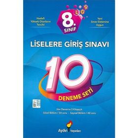 Aydın Yayınları 8. Sınıf LGS 10 Deneme Seti