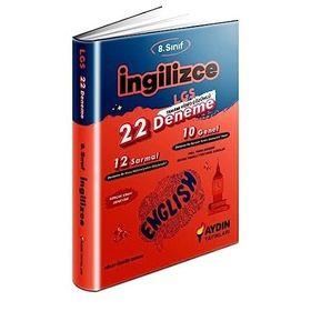 Aydın Yayınları 8. Sınıf LGS İngilizce 22 Adet Deneme