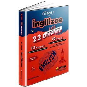 Aydın Yayınları 8. Sınıf LGS İngilizce 22 Adet Deneme