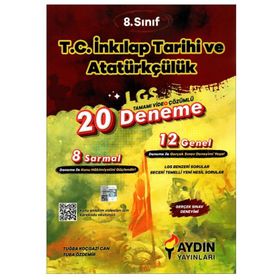 Aydın Yayınları 8. Sınıf LGS İnkılap Tarihi ve Atatürkçülük 20 Deneme