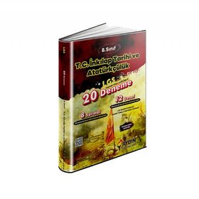 Aydın Yayınları 8. Sınıf LGS İnkılap Tarihi ve Atatürkçülük 20 Deneme
