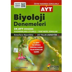 Aydın Yayınları AYT 24 Biyoloji Deneme - 2020
