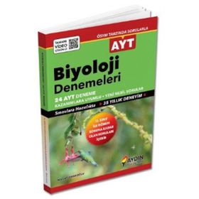 Aydın Yayınları AYT Biyoloji 1. Dönem Denemeleri 24 Deneme