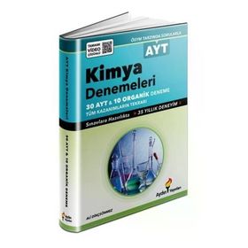 Aydın Yayınları AYT Kimya 30x13 Denemeleri Tamamı Video Çözümlü MEB Kazanımlarına Tamamen Uygundur