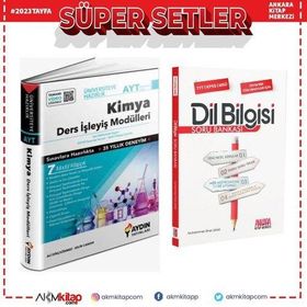 Aydın Yayınları Ayt Kimya Ders İşleyiş Modülleri ve Akm Dil Bilgisi Soru Bankası Seti 2 Kitap
