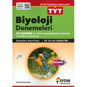 Aydın Yayınları TYT Biyoloji Denemeleri 40 Deneme