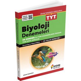 Aydın Yayınları TYT Biyoloji Denemeleri 40 Deneme