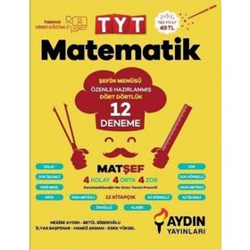 Aydın Yayınları TYT Matematik 12 Deneme - MatŞef