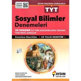 Aydın Yayınları TYT Sosyal Bilimler 20 Deneme