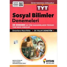 Aydın Yayınları TYT Sosyal Bilimler Deneme 20 Deneme
