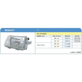 Ayfar 202213 Renault R11 Sağ Far