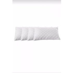 Ayhome 4 Adet 50x70 cm Pamuklu Kapitoneli Sıvı Geçirmez Beyaz Yastık Koruyucu Alez Kılıfı