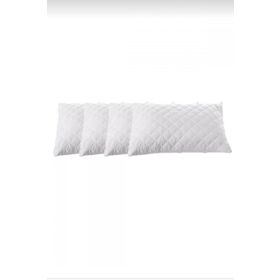 Ayhome 4 Adet 50x70 cm Pamuklu Kapitoneli Sıvı Geçirmez Beyaz Yastık Koruyucu Alez Kılıfı