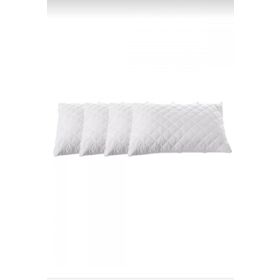 Ayhome 4 Adet 50x70 cm Pamuklu Kapitoneli Sıvı Geçirmez Beyaz Yastık Koruyucu Alez Kılıfı