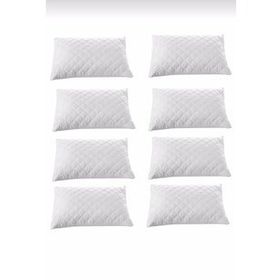 Ayhome 8 Adet 50x70 cm Pamuklu Kapitoneli Sıvı Geçirmez Beyaz Yastık Alezi Koruyucu Kılıfı