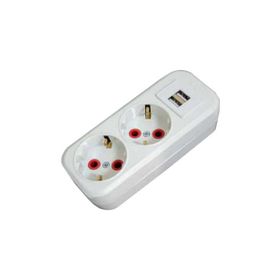 Ayka 77 202 00 2li Usb Çıkışlı Topraklı Grup Priz