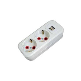 Ayka 77 202 00 2li Usb Çıkışlı Topraklı Grup Priz
