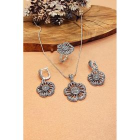 Aykat AKS-2087 Kadın Gümüş Takı Seti