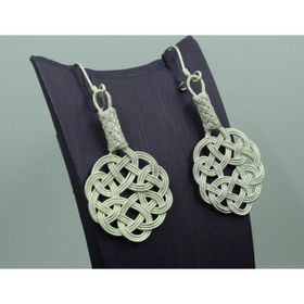Aykat KUPE-151 Kazaziye El İşi Aşk Düğümü Modeli Gümüş Küpe