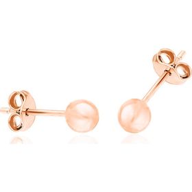 Aykat KUPE-466 Top Top Rose Taşsız Toplu Vidalı Gümüş Küpe