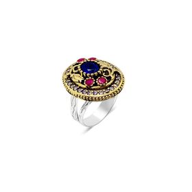 Aykat YZK-393 Safir Taşlı Otantik Gümüş Yüzük