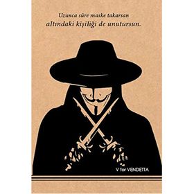 Aylak Adam Hobi 8681980581455 V for Vendetta Kraft Defter