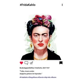 Aylak Adam Hobi Frida Kahlo Bookstagram Defter