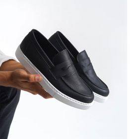 Aymood SLW180 Estilo X ST Siyah Bağcıksız Cilt Erkek Spor Ayakkabı