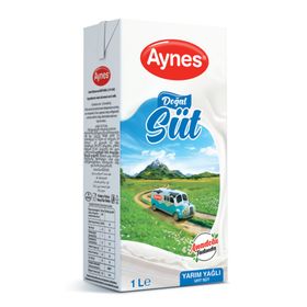 Aynes 1 lt Yarım Yağlı Uht Süt