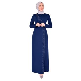 Ayşe Melek 2459 İndigo Abiye Kadın Elbise