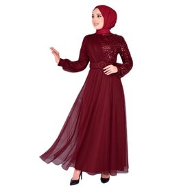 Ayşe Melek 2519 Kırmızı Abiye Kadın Elbise