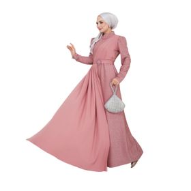 Ayşe Melek 2538 Gül Kurusu Abiye Kadın Elbise