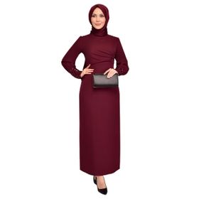 Ayşe Melek 2553 Bordo Abiye Kadın Elbise