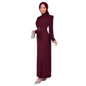 Ayşe Melek 2558 Bordo Abiye Kadın Elbise