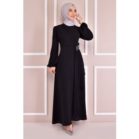 Ayşe Melek 2597 Siyah Abiye Kadın Elbise