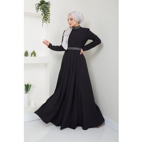 Ayşe Melek 2611 Siyah Abiye Kadın Elbise