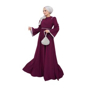 Ayşe Melek 2706 Mürdüm Abiye Kadın Elbise