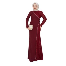 Ayşe Melek 2707 Bordo Abiye Kadın Elbise