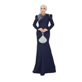 Ayşe Melek 2708 Lacivert Abiye Kadın Elbise