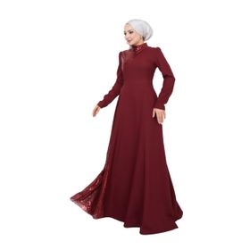 Ayşe Melek 2719 Bordo Abiye Kadın Elbise