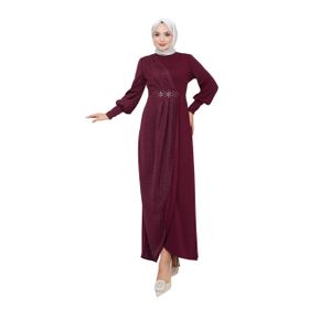Ayşe Melek 2721 Mürdüm Abiye Kadın Elbise