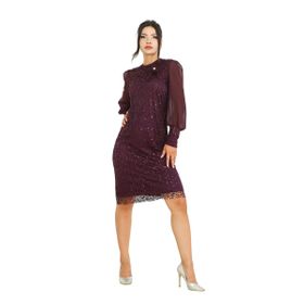 Ayşe Melek 2728 Bordo Abiye Kadın Elbise